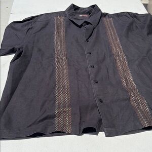 Men's Black Casual Button Down Shirt